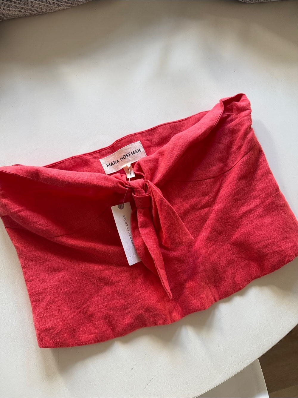 Mara Hoffman Nan Linen Tie Front Crop Top NWT - Picture 5 of 6